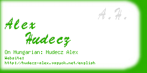 alex hudecz business card